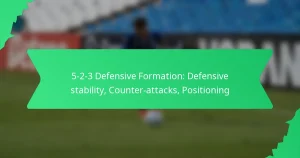 5-2-3 Defensive Formation: Defensive stability, Counter-attacks, Positioning