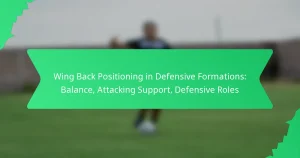 Wing Back Positioning in Defensive Formations: Balance, Attacking Support, Defensive Roles