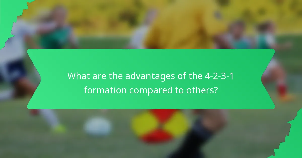 What are the advantages of the 4-2-3-1 formation compared to others?